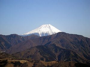 身延山奥之院思親閣からの富士