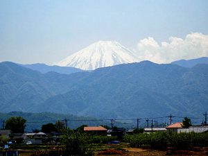 中央市井之口からの富士