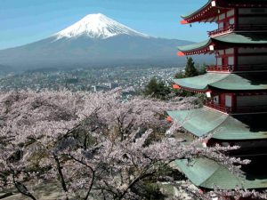 新倉山浅間公園・忠霊塔からの富士