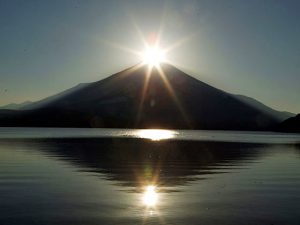 山中湖畔からの富士